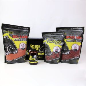 El Pro Elite Baits Session Pack Classic Robin Red ha sido diseñado para ofrecer al pescador todo lo necesario para una sesión completa de carpfishing