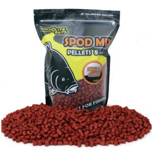 Los Pro Elite Baits Spod Mix Pellets Krill & Crab 8mm son el aliado perfecto para cualquier pescador de carpfishing que busque una mezcla potente.
