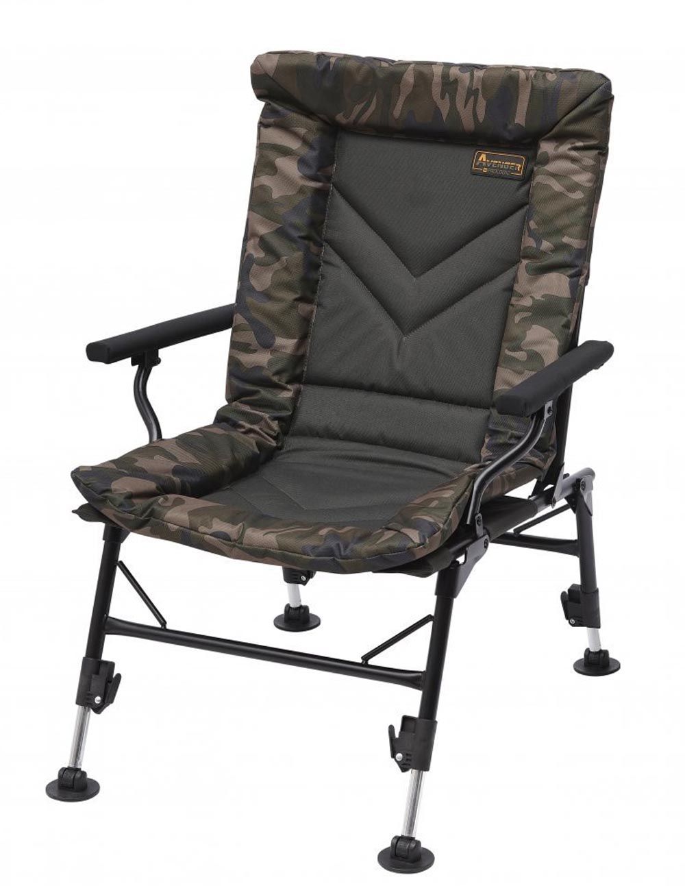 Prologic Silla Avenger Comfort Camo es la silla ideal para pescadores que buscan descansar cómodamente sin renunciar a la robustez ni a la estética.