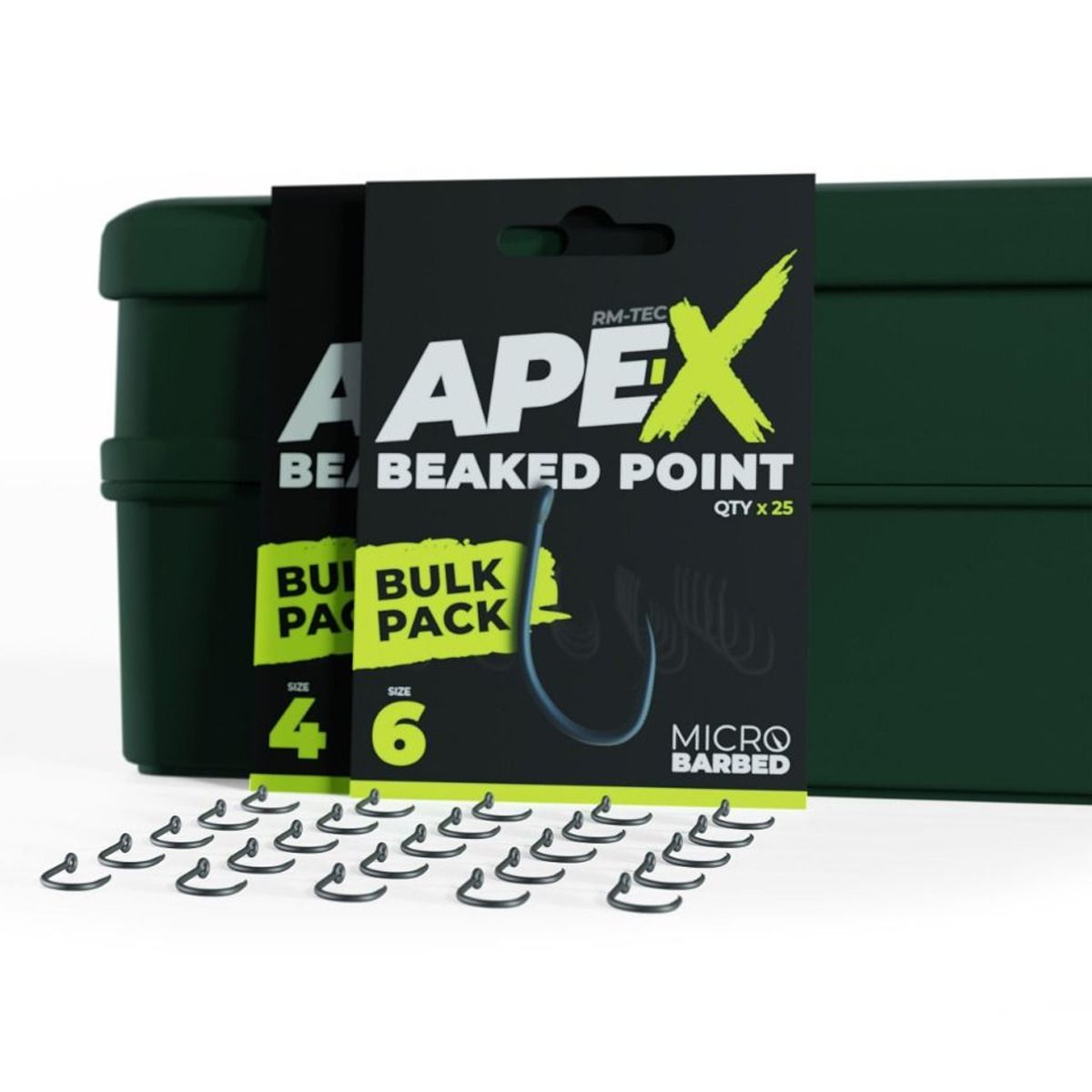 RidgeMonkey Pack 25uds Ape-X Beaked Point Barbed Bulk Nº4 - Imagen 2