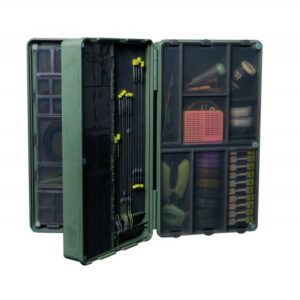 RidgeMonkey Caja para Montajes Armoury Pro Tackle una solución todo en uno que lleva el concepto de almacenamiento al siguiente nivel.