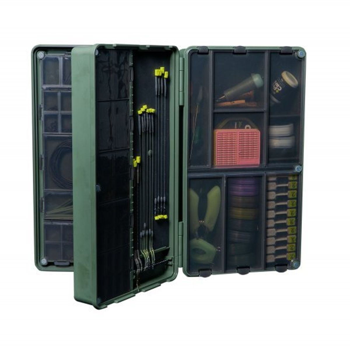 RidgeMonkey Caja para Montajes Armoury Pro Tackle una solución todo en uno que lleva el concepto de almacenamiento al siguiente nivel.