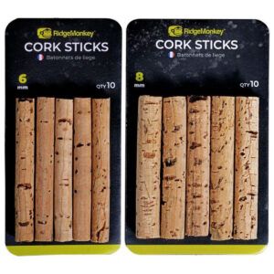 Los RidgeMonkey Combi Bait Drill Spare Cork Sticks 8mm ideal para los pescadores que buscan lograr montajes críticos y perfectamente equilibrados.