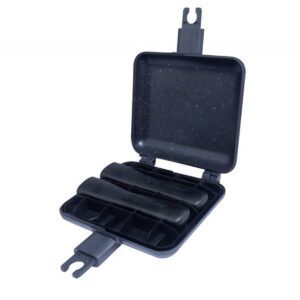 La RidgeMonkey Connect Sandwich Toaster XL Granite Edition el utensilio de cocina definitivo para pescadores, campistas y amantes de la vida al aire libre.