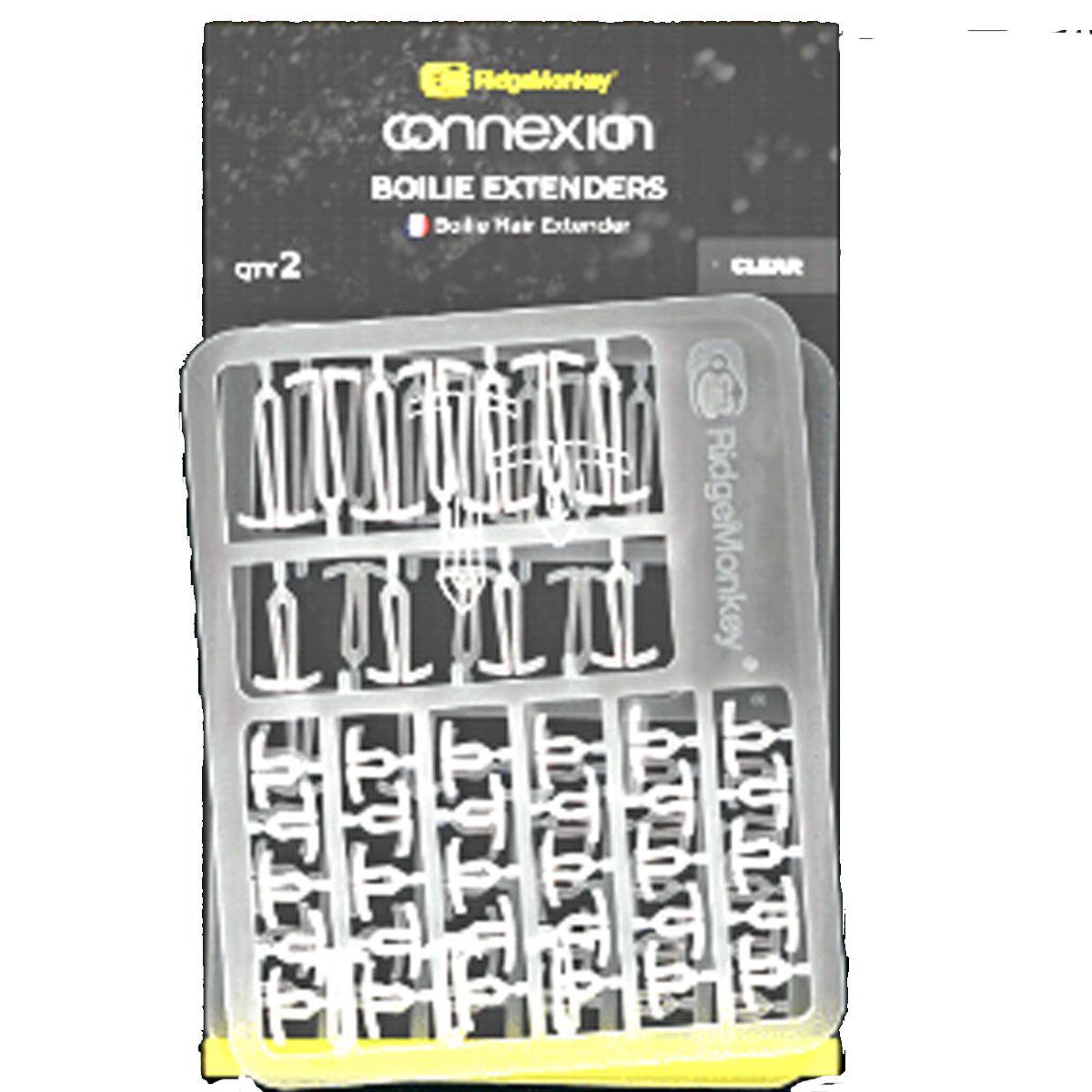 Los RidgeMonkey Connexion Boilie Extenders Clear son una solución práctica y rápida para ajustar la longitud del hair en segundos.