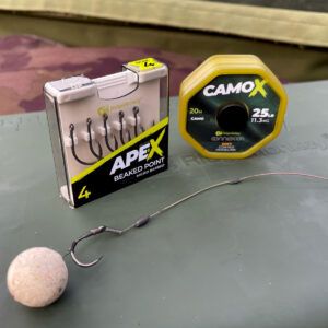 RidgeMonkey Connexion CamoX Soft Coated Hooklink 35lb Diseñado para pescadores que valoran el control total y la presentación perfecta.