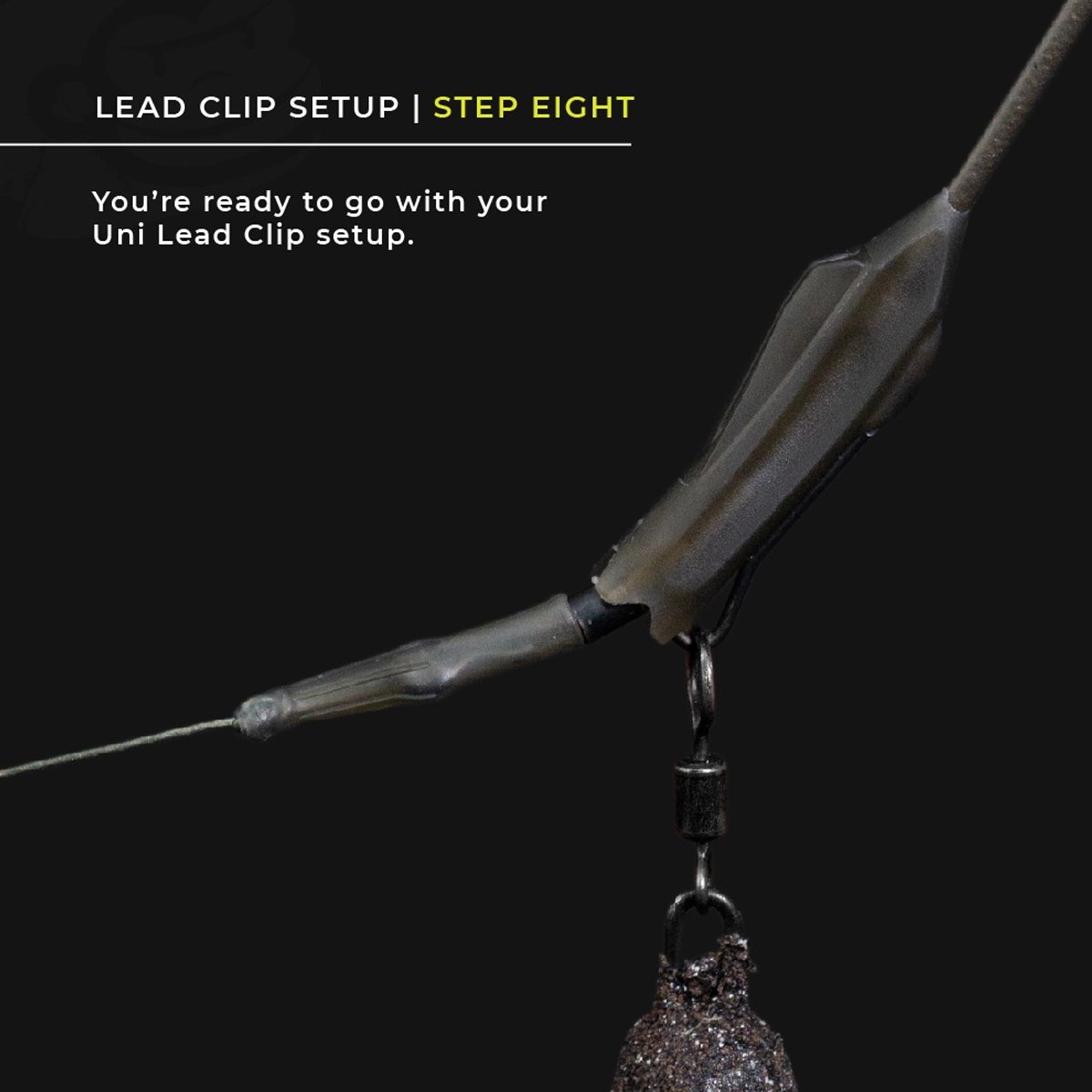 El RidgeMonkey Connexion Uni Lead Clip Camo Green permite al pescador decidir fácilmente si desea liberar o retener el plomo.