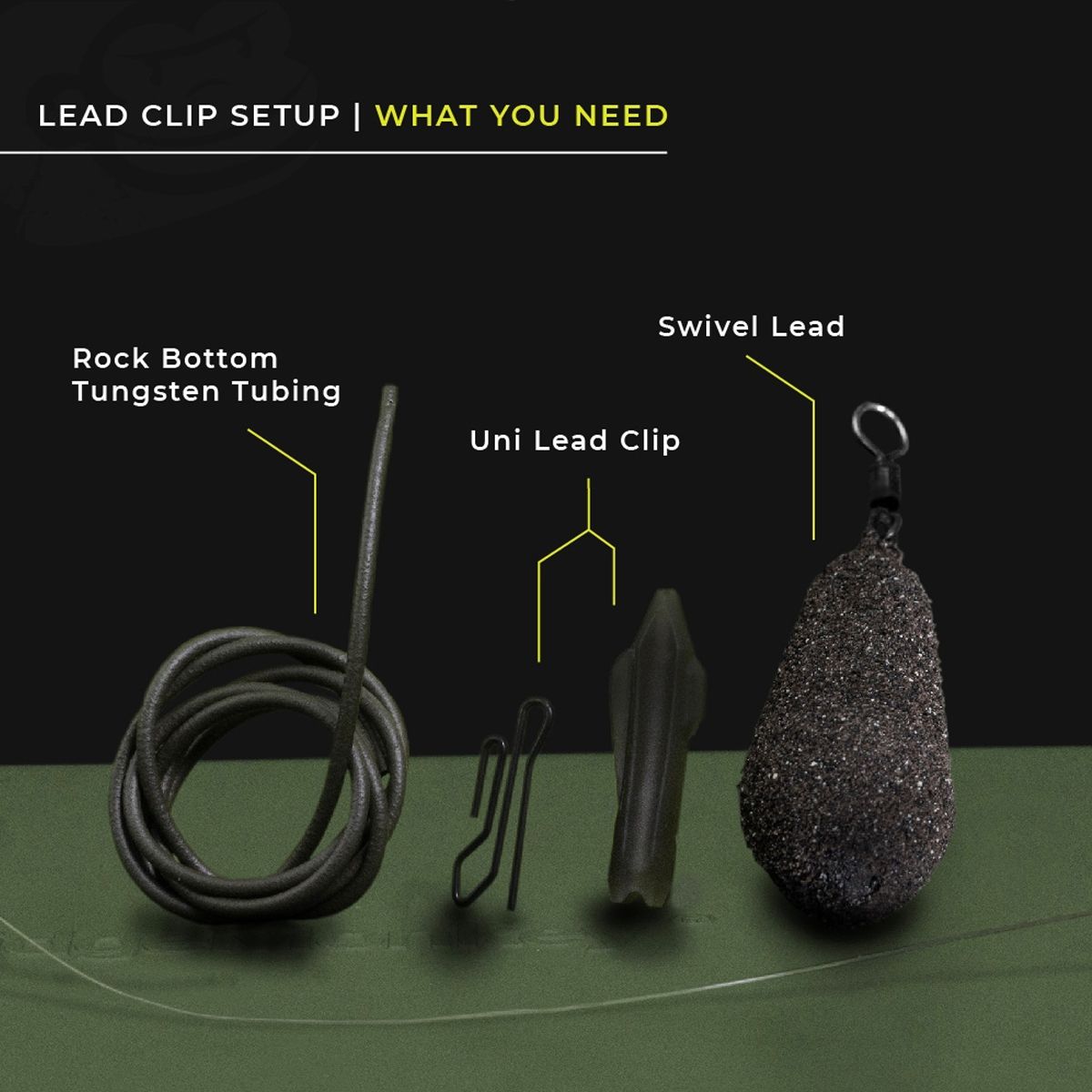 El RidgeMonkey Connexion Uni Lead Clip Camo Green permite al pescador decidir fácilmente si desea liberar o retener el plomo.