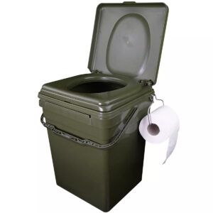 RidgeMonkey Asiento WC Cozee Toilet Seat sustituye la tapa del sistema modular de cubos XL por un práctico soportecon forma de taza WC.