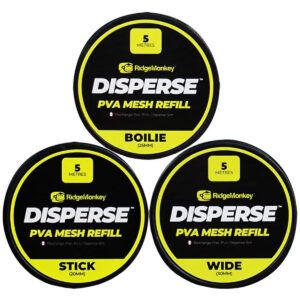 RidgeMonkey Recambio Disperse PVA Mesh 20mm 5m Este sistema de PVA de micro-tejido ultra ajustado permite crear bolsas y presentaciones personalizadas