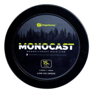 El RidgeMonkey MonoCast Mono Green 15lb 0.35mm es una línea monofilamento premium diseñada para pescadores que buscan resistencia extrema.