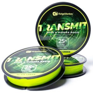 RidgeMonkey Transmit Spod & Marker Braid 25lb es la elección definitiva para los pescadores que exigen precisión milimétrica y alta resistencia .