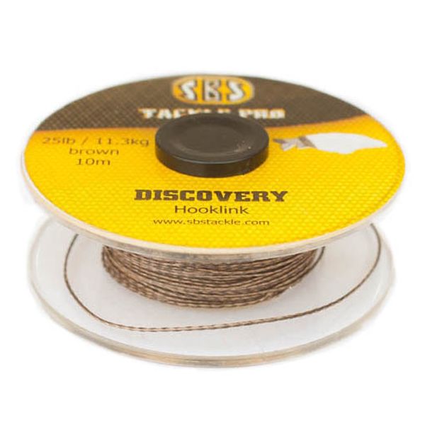 SBS Discovery Hooklink 25lb Brown 10mtr - Imagen 2