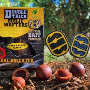 SBS Double Trick Boilies Wafters Tuna & Black Pepper 20mm especialmente diseñados para aquellos pescadores que buscan máxima eficacia.