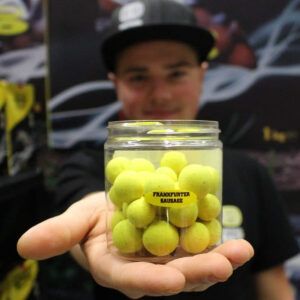 SBS Frankfurter Sasuage Fluoro Pop-Ups 16.18.20mm on cebos flotantes de colores extremadamente llamativos, diseñados para despertar la curiosidad.