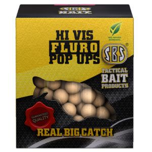 SBS Fluoro Pop-Ups Garlic 10-12-14mm es especialmente efectivo en condiciones frías y turbias, ya que su aroma penetrante resalta bajo el agua.
