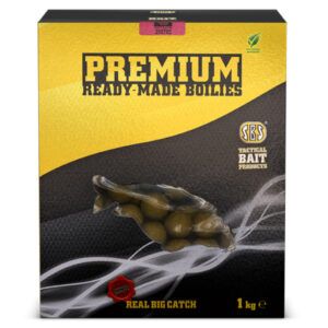 SBS 20+ Premium Boilies M1 24mm combina especias cuidadosamente seleccionadas que estimulan el apetito de las carpas incluso en condiciones difíciles.