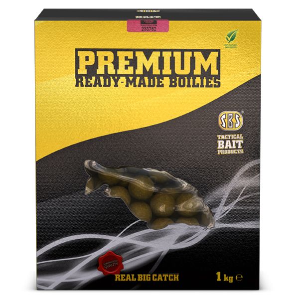SBS 20+ Premium Boilies M1 24mm combina especias cuidadosamente seleccionadas que estimulan el apetito de las carpas incluso en condiciones difíciles.