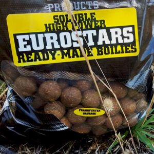 SBS Soluble Eurostar Frankfurter Sausage Boilies 20 mm aporta una combinación intensa y salada, con matices cárnicos irresistibles para carpas.