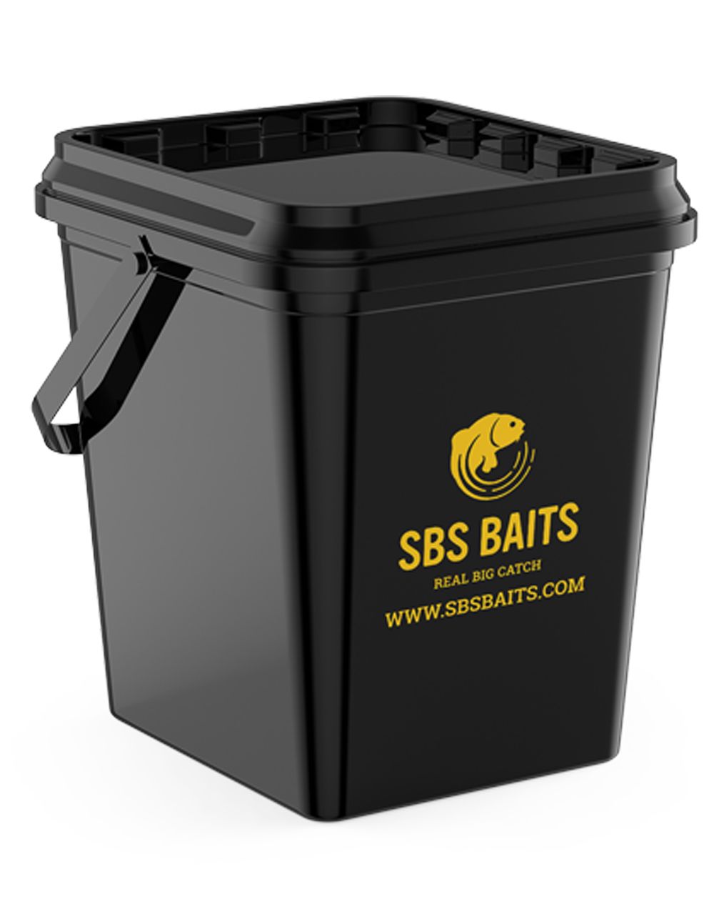 SBS Cubo Fabricado en plástico negro de alta resistencia, el cubo SBS está diseñado para soportar el uso intensivo en sesiones de carpfishing.