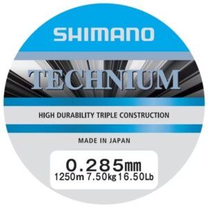 Shimano Mainline Technium 1250m 0.285mm Grey es una línea de pesca de alto rendimiento diseñada para que buscan precisión, sensibilidad y fiabilidad.
