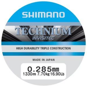 Shimano Technium Invisitec 1330m 0.285mm es una línea de pesca de alto rendimiento diseñada para que buscan precisión, sensibilidad y fiabilidad.