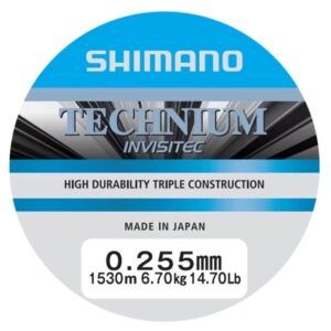 Shimano Mainline Linea Technium Invisitec es un monofilamento de alta tecnología que combina resistencia, sensibilidad y discreción