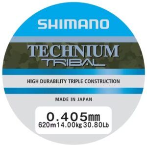 Shimano Mainline Linea Technium Tribal 0.405mm 620m camou es la elección perfecta para pescadores que buscan una línea monofilamento de alto rendimiento
