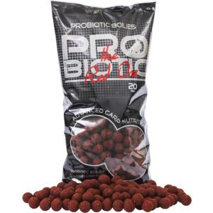 Starbaits Boilies Pro Biotic The Red One 20mm combinan la potencia de atracción de la gama Probiotic con un perfil enriquecido para maximizar los resultados
