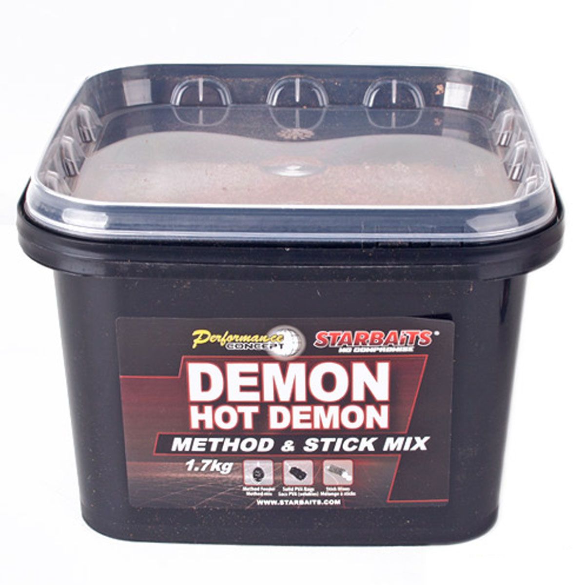 Starbaits Hot Demon Method & Stick Mix formulado con los mismos atrayentes naturales que han hecho famosos a los boilies Hot Demon.