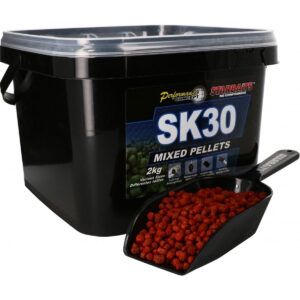 Starbaits Pellets Mixed SK30 2kg son un cebo altamente efectivo diseñado para generar una atracción rápida y constante en el punto de pesca.