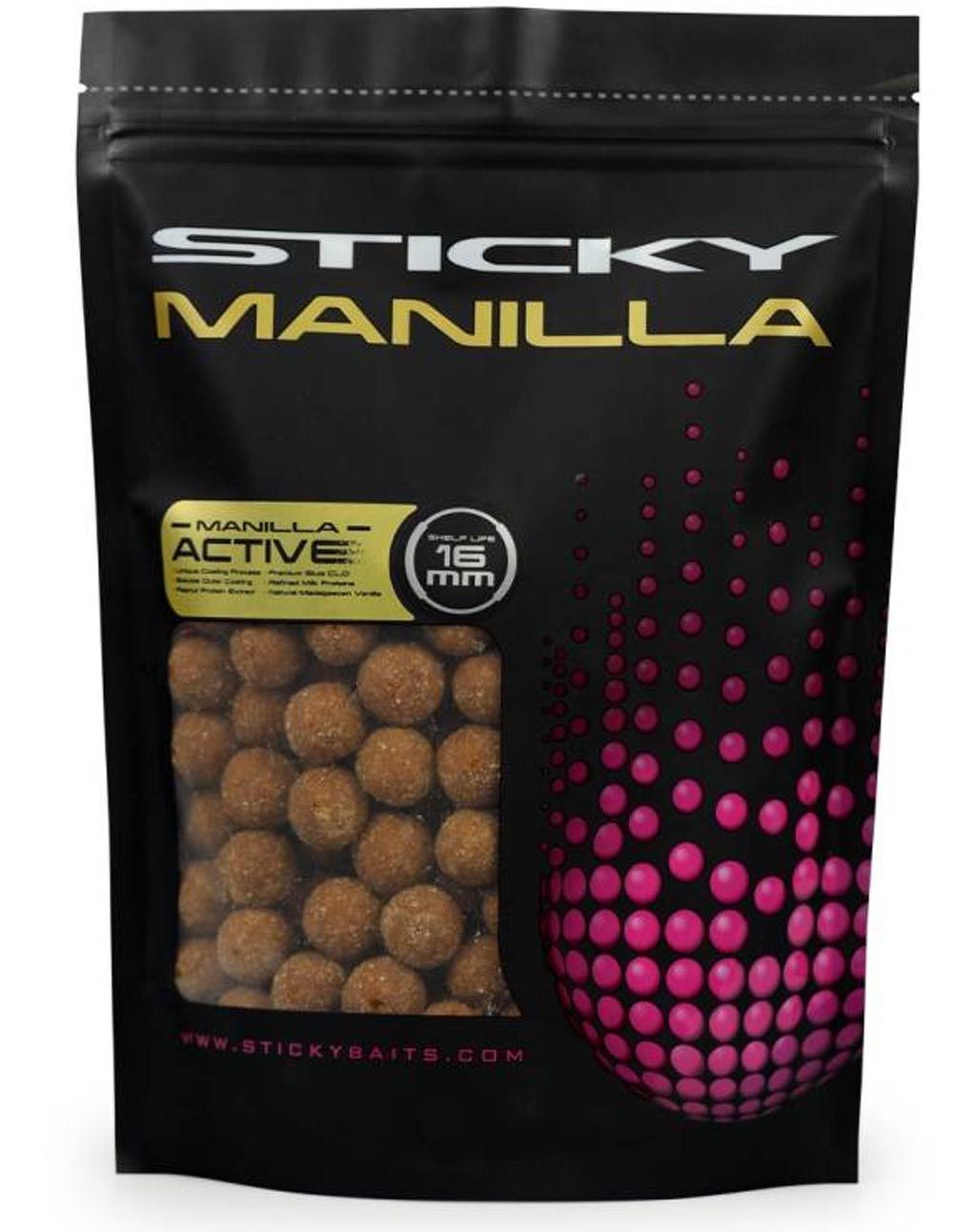 Sticky Baits Manilla Active Shelf Life 16mm son mucho más que simples boilies: representan un salto de calidad en el mundo del carpfishing.