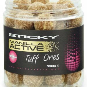 Los Sticky Baits Manilla Active Tuff Ones 20mm son la versión endurecida de los populares Manilla Active Boilies, ofrecen una durabilidad superior.