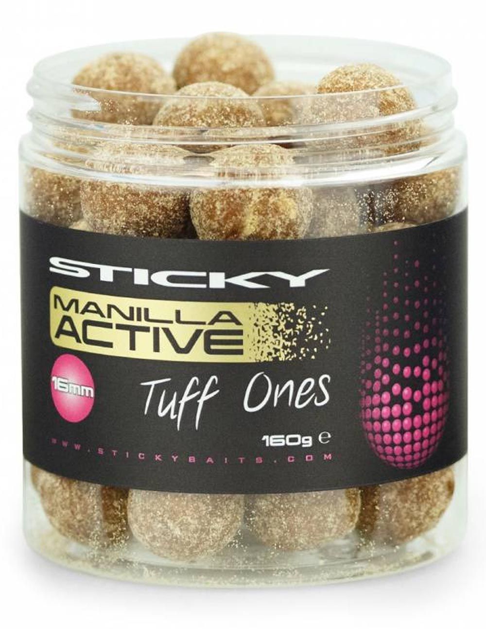 Los Sticky Baits Manilla Active Tuff Ones 20mm son la versión endurecida de los populares Manilla Active Boilies, ofrecen una durabilidad superior.