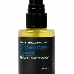 Sticky Baits Signature Squid Bait Spray eficaz para potenciar el atractivo de tus hookbaits sin alterar su flotabilidad ni estructura.