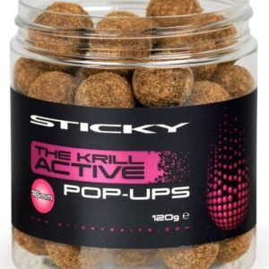 Sticky Baits The Krill Active Pop-Ups 16mm Diseñados tras años de pruebas, ofrecen una combinación única de flotabilidad fiable y atracción constante.