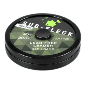 El Thinking Anglers Sub Fleck Dark Camo 45lb es un líder sin plomo de nueva generación, diseñado para pescadores que buscan un material fuerte y flexible.