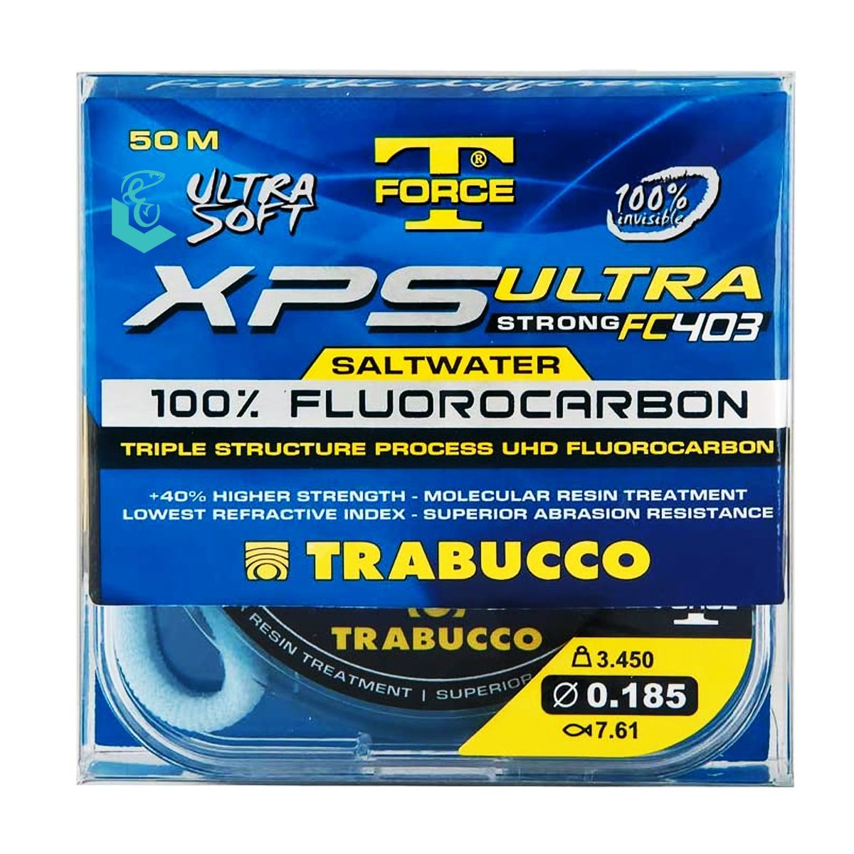 El Trabucco T-Force XPS Ultra Strong FC403 Fluorocarbon 0.45mm es un líder de fluorocarbono de alta gama, diseñado para ofrecer máxima fiabilidad