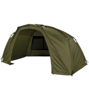 Trakker Refugio Bivvy Tempest Brolly 100 representa la evolución de uno de los refugios para carpfishing más populares del mercado