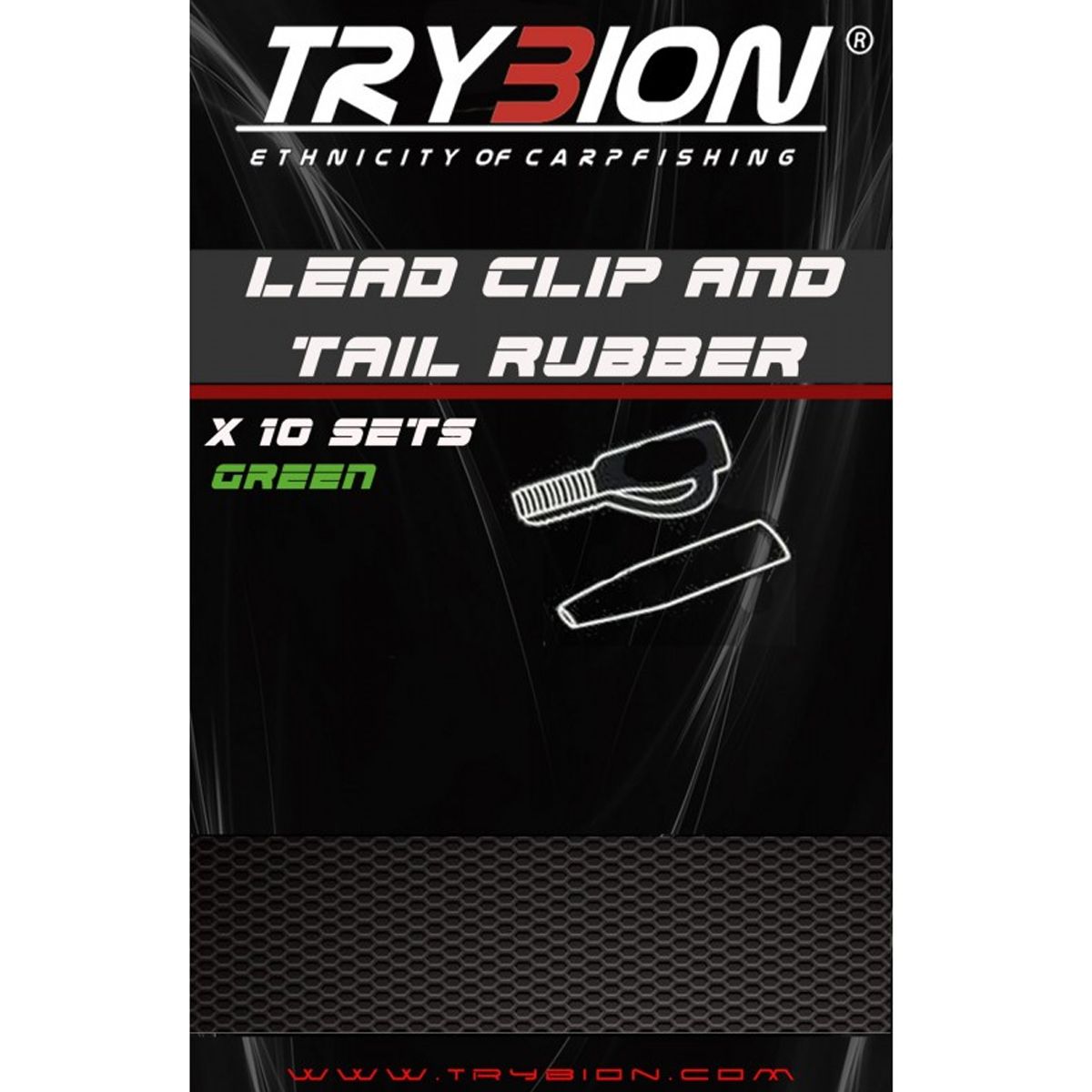 Trybion Lead Clip & Tail Rubber Verde - Imagen 3