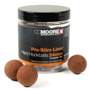 CC Moore Pro-Stim Liver Hard Hookbaits 24mm han sido desarrollados para ofrecer la máxima confianza en escenarios de pesca difíciles