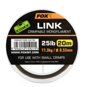 Fox Edges Link Crimpable Illusion Fluorocarbon 25lb — precisión, resistencia y presentación profesional en un solo material.