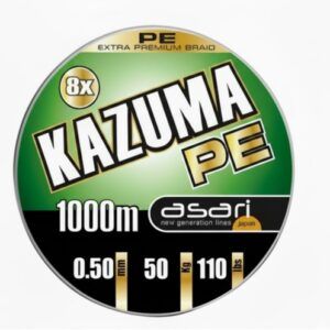 El Asari Trenzado Kazuma PE 110lb 0.50mm 50kg 1000m es una línea trenzada de última generación, creada para ofrecer máxima resistencia