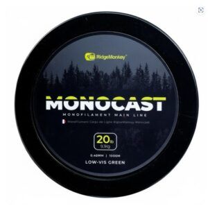 El RidgeMonkey MonoCast Mono Green 20lb 0.40mm es una línea monofilamento premium diseñada para pescadores que buscan resistencia extrema.