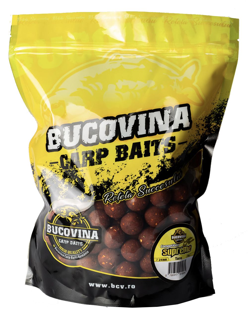 El Bucovina Baits Boilies Competition Supreme 20mm es el resultado de una colaboración excepcional con dos referentes del carpfishing rumano