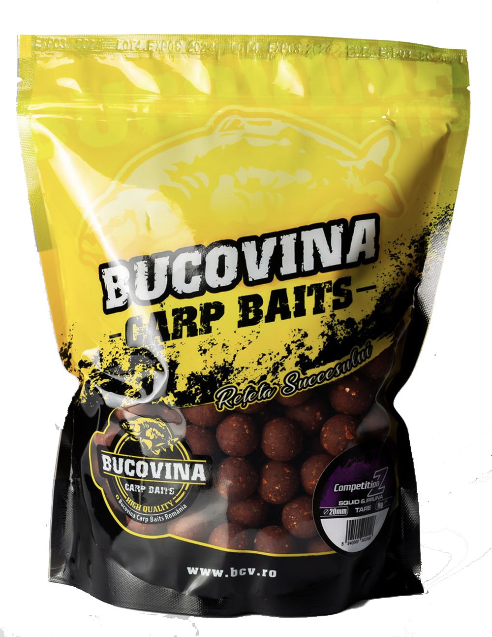 Bucovina Baits Boilies Competition Z squid & ciruela 20mm 1kg - Imagen 2