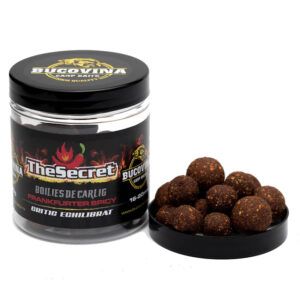 Los Bucovina Baits Boilies Equilibrado The Secret Frankfurter Spicy son el cebo perfecto para quienes buscan presentaciones naturales.