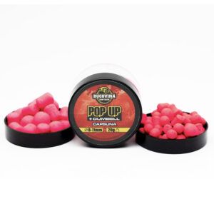 Los Bucovina Baits Pop Up + Dumbell Căpșună 14mm son cebos flotantes de alta calidad, creados para atraer incluso a las carpas más cautelosas