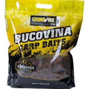 Bucovina Baits Spomb Mix es una mezcla cuidadosamente equilibrada compuesta por 50% de boilies y 50% de cebos en pasta y molidos