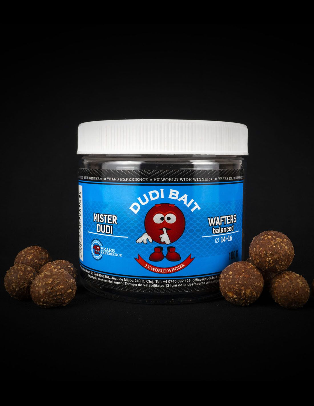 Dudi Baits HookBait Mister Dudi Wafters 18-20mm son cebos de anzuelo especialmente diseñados para engañar a las carpas más recelosas.